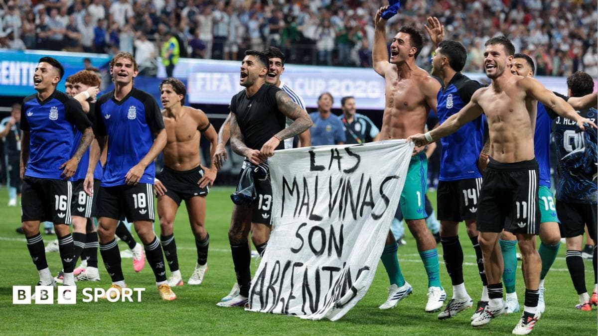 Argentina futbol terma jamoasi Falkland orollari bo'yicha bayroq tufayli jarimaga tortilishi mumkin